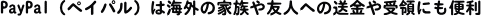 PayPal�i�y�C�p���j�͊C�O�̉Ƒ���F�l�ւ̑������̂ɂ��֗�