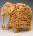 木彫りの象さん・ハンティング（6インチ）