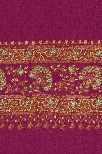 カシミール手針刺繍の拡大図