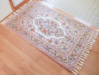 カシミール刺繍ラグ