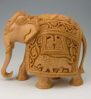 木彫りの象さん・ハンティング（5インチ）